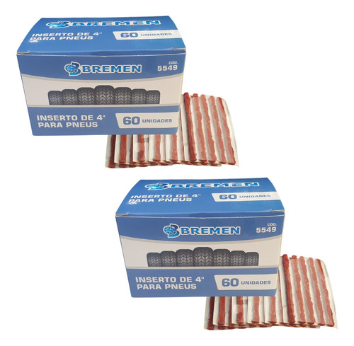 Kit 2 Refil Tipo Macarrao Carro 6mm Bremen Cx C/ 60 Unidades