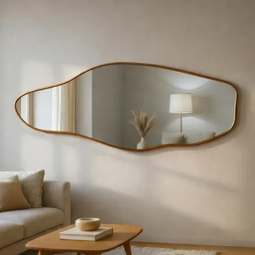 Espelho Lopazzi Vênus 150x60 Suporte Moldura Alumínio Retrô