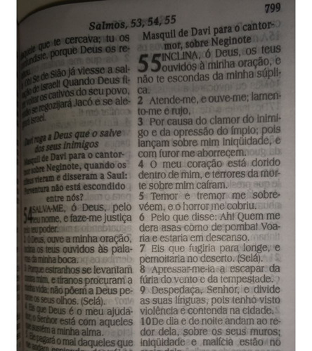 Bíblia Letra Gigante Harpa Feminina Botão Caneta Prata-azul