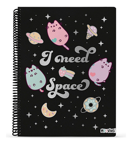 Cuaderno Universitario A4 Pusheen 80 Hojas Rayadas Mooving