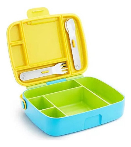 Caja De Brunch Para Niños Munchkin Bento Box, Color Verde