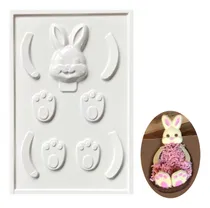 Comprar Molde Placa Accesorios Para Huevo Pascuas Conejo Chocolate Color Blanco