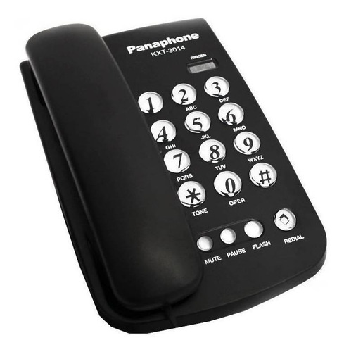 Imagen 1 de 2 de Teléfono Panaphone KXT-3014 fijo - color negro