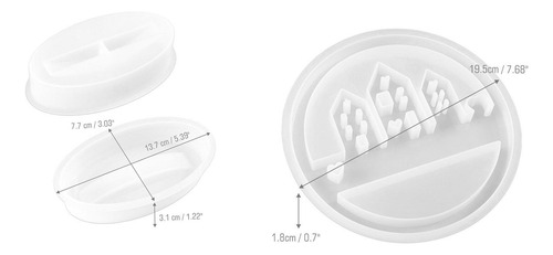 2 Modelos Redondos De Silicona Para Manualidades Diy Con