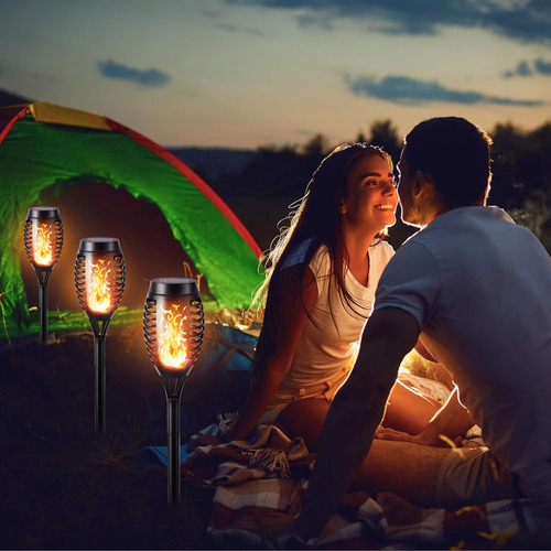 Luces De Llama De Antorcha Solar: Luces Solares Al Aire Libr