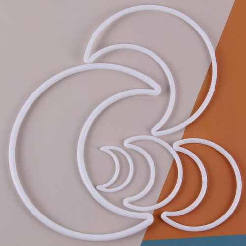6 Piezas Crafts Diy Moon Hoop Floral Floral Making Wraath