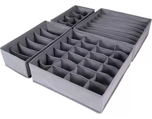 Pack de 9 cajas organizadoras de 15x24x12.4 cm