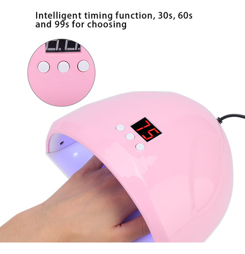 Secador De Esmaltes Led Inteligente De 36 W Em Gel Uv Fashio