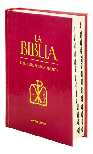 Biblia Libro Pueblo De Dios 2 Tintas Tapa Dura con Uñeros