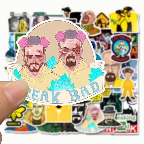 Imagen 6 de 6 de Breaking Bad - Set De 50 Stickers / Calcomanias / Pegatinas