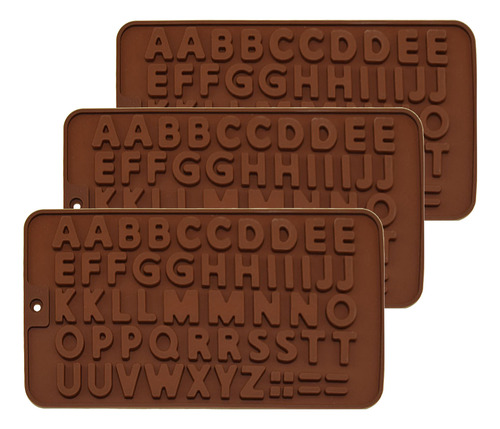 Silicona F, 52 Letras En Inglés, Chocolate Y Silicona Para H