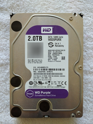 Disco Duro Western Digital Purple 2tb