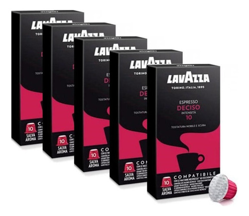 50 Cápsulas Café Lavazza Deciso Compatible Con N Espresso