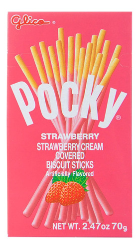 Pocky Glico Fresa 70grs (15 Piezas)