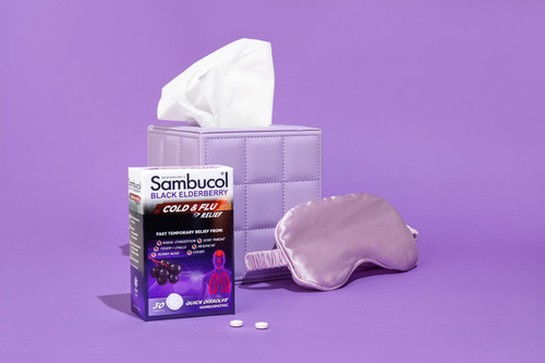 Tabletas Para Aliviar El Resfriado Y La Gripe Sambucol Black