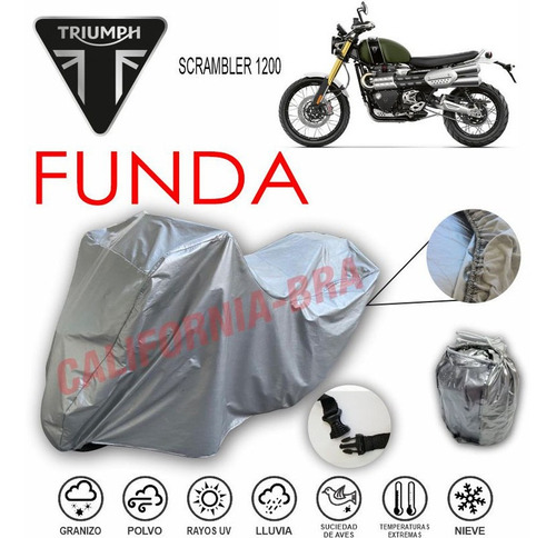 Funda Cubierta Lona Moto Cubre Triumph Scrambler 1200