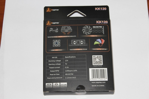 Ventilador Fan Cooler Segotep 12cm 120mm Rgb Multicolor Ds12