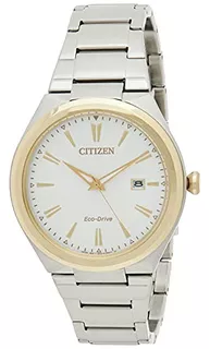 Reloj Citizen Silver Dial Eco-drive De Acero Inoxidable Para