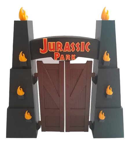 Puerta Jurassic Park. Diseño Exclusivo. Tm. Para Dinosaurios