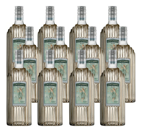 Caja De 12 Tequila Centenario Plata 700 Ml