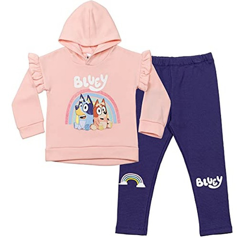 Conjunto De Polainas Con Capucha Bluey Bingo Para Niñas Gran