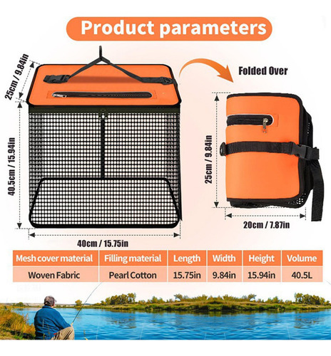 Cesta De Pescado Flotante Mennow Cubo Múltiple Plegado