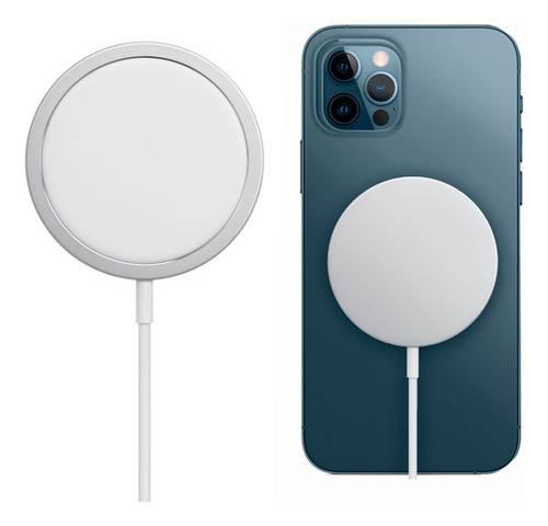 2 Piezas Cargador Magnetico Para Magsafe Para iPhone Color Blanco