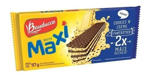 Imagem 1 de 1 de Wafer Maxi Cookies 'n' Creme Bauducco 117g