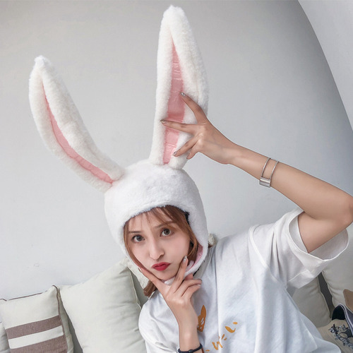 K Gorro De Felpa Orejas De Conejo