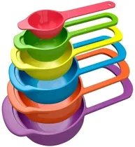 Comprar Tazas Cucharas Medidoras Reposteria Cocina Set De 6 Cucharas Color Multicolor