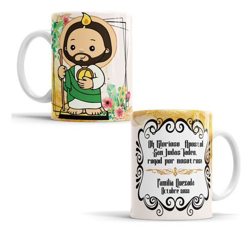 Taza De San Judas Tadeo San Juditas De Recuerdo 11oz Mod227