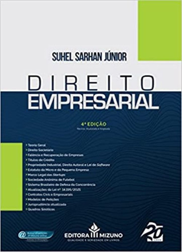 Direito Empresarial 4ª Edição, De Suhel Sarhan Júnior. Editora Jh Mizuno, Capa Mole Em Português, 2022