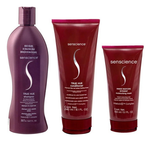 Kit Sh 280ml E Cond 240ml + Inner 150ml True Hue- Senscience