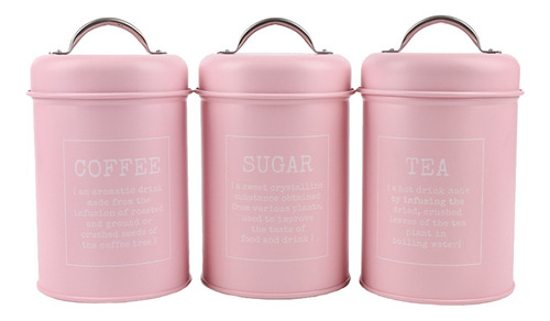 3 Piezas De Botes De Hierro Latas De Cocina, Café, Té,