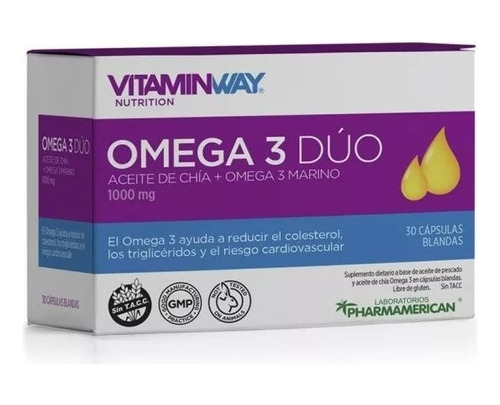 Omega 3 Duo X 30 Aceite De Pescado + Aceite Chia Vitamin