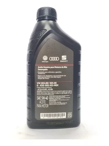 Aceite 100% Sintetico 5w40 Vw Audi Tdi Diesel Pentosi Aleman