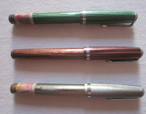 3 Plumas Estilograficas Antiguas Ginga Japonesa 1950 1960