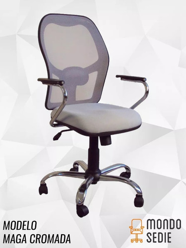 Silla Sillon Oficina Escritorio Patas Brazos Cromado Diseño