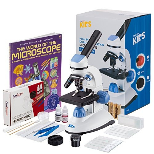 Amscope-kids 40x-1000x Doble Iluminación Del Microscopio (az