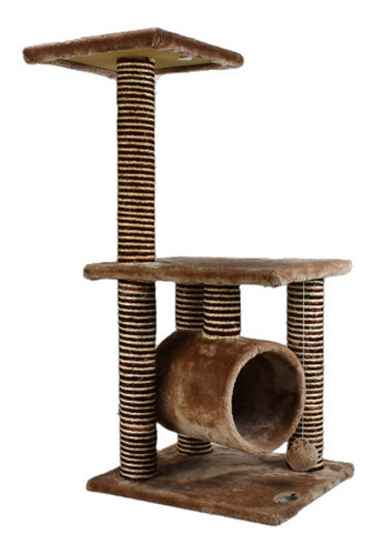 Mueble Torre Rascador Para Gatos Tunel 40x35x85cm