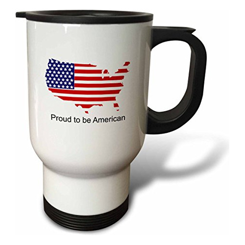 Vaso - Proud To Be American Stainless Steel Travel Mug, 14-o