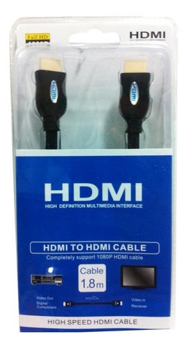 Cable Hdmi 3 Metros Enmallados 1080p Hd Tv Pc Consolas Nuevo