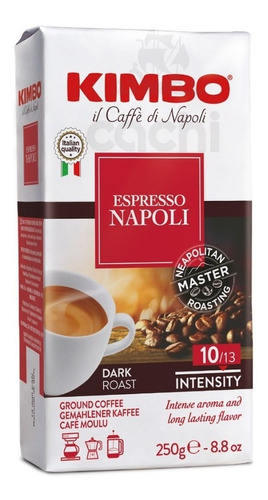 Imagen 1 de 5 de Cafe Kimbo Italiano Espresso Napoli 250gr De Molido