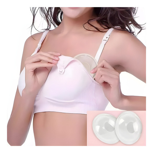 S 2 Pcs Conchas Recolectoras De Leche Materna Reutilizable