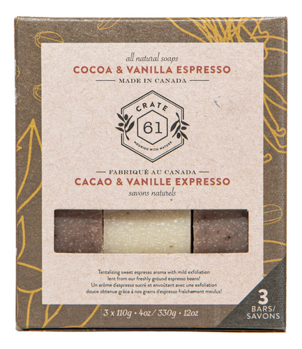 Jaula 61, Jabón De Barra Natural Vegano, Cacao Vainilla Ex.