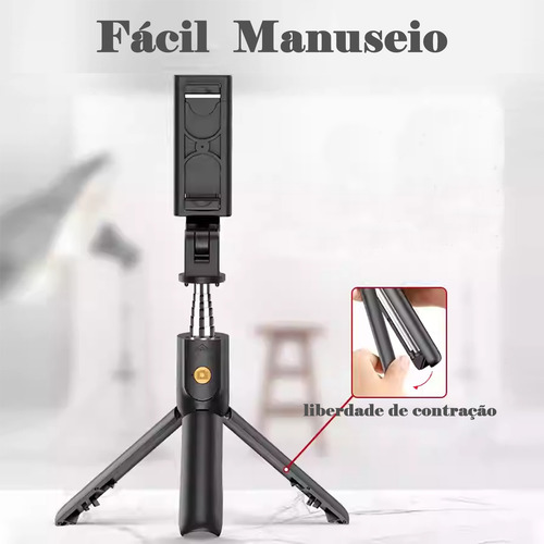 Pau De Selfie Tripé Bluetooth Para Celular Com Controle Zp20