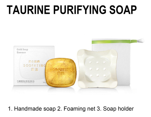 Sabonete De Óleo De Limpeza Soofating Taurine Gold Sulfur Ma