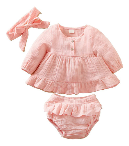 Baby Girl  Ruffle Top And Pant There Piece With Belt