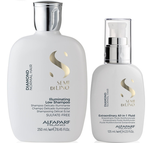 Shampoo Sin Sal 250ml + Crema All In 1 Alfaparf Diamond