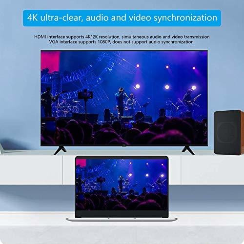 Adaptador Mini Dp A Hdmi, Dvi, Vga 3 En 1 Yacsejao 4k Mini D